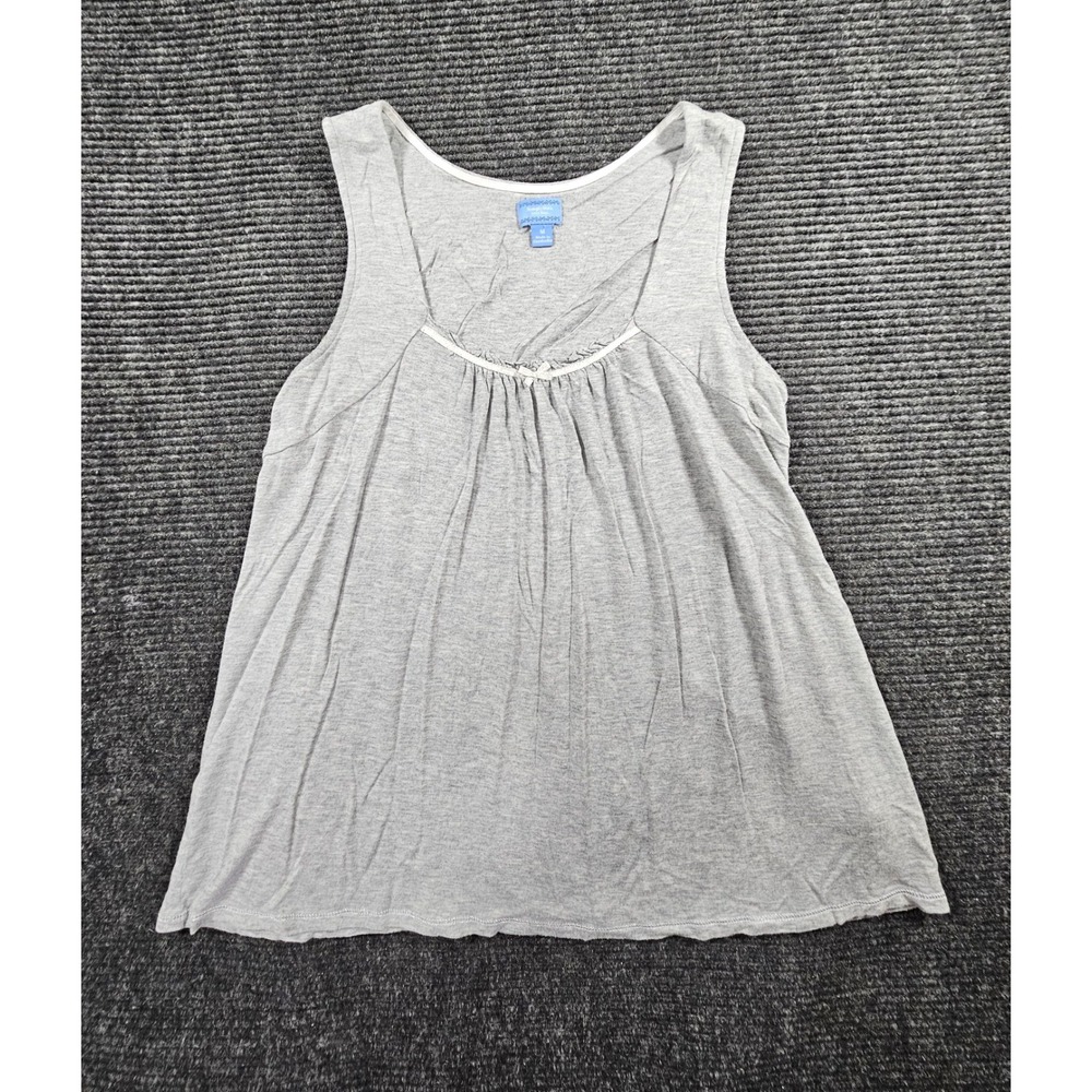 Simply Vera Vera Wang Pajama Top Womens M Gray Gathered Scoop Neck Relaxed Fit